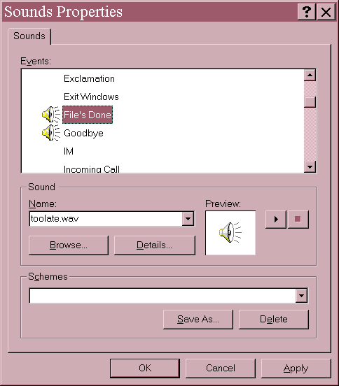 Sounds Properties